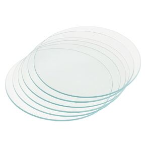 YOKIVE 6 Pcs Watch Glass Beaker Cover, Lab Watch Glasses Cover Lids | Laboratory Supplies, Great for Science Chemical Experiment (Transparent, 4.72-Inch)