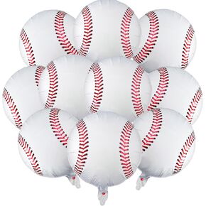 10 Pcs Volleyball Balloons 20 Inch Volleyball Pattern Foil Ballon for Volleyball Themed Birthday Party Suppiles Volleyball Game Day Decorations