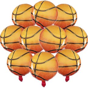 10 Pcs Volleyball Balloons 20 Inch Volleyball Pattern Foil Ballon for Volleyball Themed Birthday Party Suppiles Volleyball Game Day Decorations