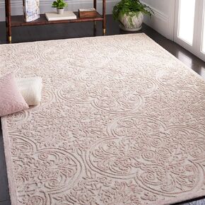 MARTHA STEWART x SAFAVIEH 4' x 6' Ivory/Pink MSR3511U Handmade Contemporary Wool Area Rug