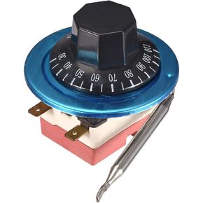 uxcell NC AC 250 16A 30-110C Temperature Control Switch Capillary Thermostat for Oven Refrigerator Heater, 2m Length