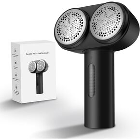Power Fabric Shaver, Professional Pilling Remover, Dual-Head Electric Lint Remover 2nd Gear Adjustable Speed, 6 Blades Large Fuzz Pill Remover for Clothes Sweater Couch Furniture