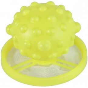 1Pc Yellow Pet Hair Remover for Laundry Reusable Hair Catcher,Pet Hair Remover Laundry， Laundry Float Trap Mesh Bag Washing Machine Hair Filter Washer Portable Hair Remover Washing Balls Lint Remover
