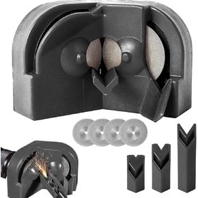 Drill Bit Sharpener for All Bits, Multipurpose Drill Bit Grinding Sharpener with 4 Grinding Wheels, Drill Machine Blade Sharpening Tool for Carbide, Masonry, High-Speed Steel, Cobalt and Tin-Coated