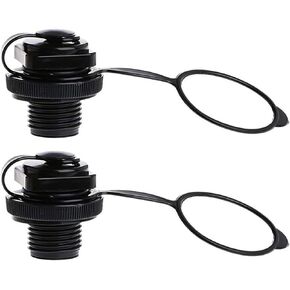 2PCS Two in One Inflatable Valve Boston Style Screw in Air Nozzle Replacement Cap for Inflatable Boats Spiral Air Plug Suitable for Most Inflatable Boats Rafts and Rubber Dinghies
