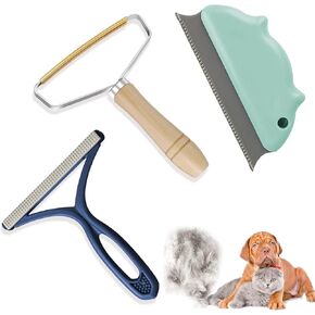 Pet Hair Remover 3 Pack, Eradicate Cleaning Pro Pet Hair Remover, Portable Reusable Pet Cat Dog Hair Remover for Couch, Fast Lint Remover Tool Protect Furniture Carpet Foot Mats