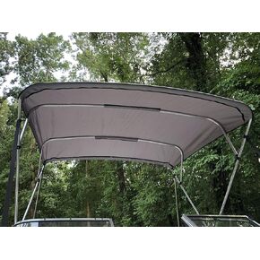 Replacement Bimini Top Canvas with Boot, Grey, 9' Long x 8.5' Wide, 16oz, 4 Bow, fits 97-103" Wide