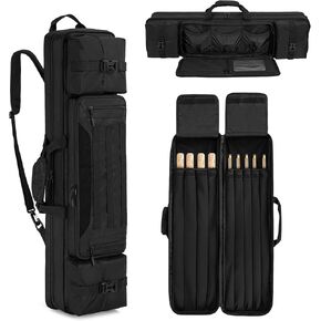 Pool Cue Case 4x5,Pool Stick Case Holds 4 Butts 5 Shafts,Billiard Cue Backpack with Multiple Accessory Pockets,Sturdy Billiard Stick Carrying Case with Adjustable Shoulder Straps & Handle