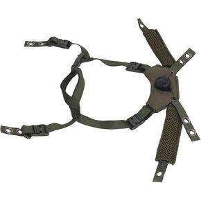 Adjustable Dial Suspension System Chin Strap for Fast, MICH, Wendy Helmet, Material, Easy Installation (OD Green)