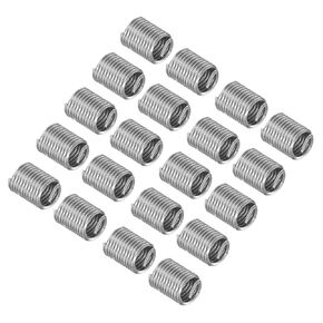 Wire Thread Inserts, M6x1 5D 15mm Length, 304 Stainless Steel Wire Screw Sleeve Insert Helical Type Coiled - (Applications: for Automotive Repairs), 20pieces