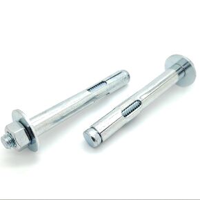 Four (4) 3/8" x 3" Zinc Plated Hex Nut Sleeve Anchor Bolts (BCP986)