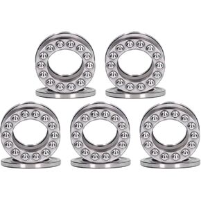 Thrust Ball, Long Service Life Reliable Easy Installation Steel Axial Thrust Balls Bearing 5Pcs for Vertical Water Pumps 51207