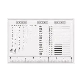 HARFINGTON High Precision SEC Size Estimation Chart 8cm Covered Transparency Flaw Detection Film Ruler for Diameter Area Line Width Defects Measuring