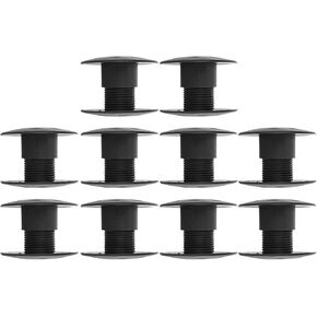 10PCS Tabletop Foosball Bushings Bearing Rods for Fun Games Accessories Black Foosball Machine Bearings Replacement Diameter Threaded Plastic Portable Size Foosball Replacement Parts