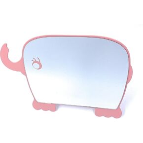 Kids Mirror for Girls Cute Desk Mirror Desktop Compact Mirror Pink with Stand Animal Shape Makeup Mirror Gift for Daughter, 7.87 x 6 x 0.5 inches