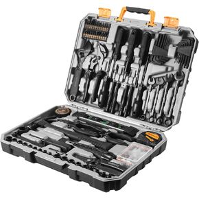 Tool Kit Set Box for Home: Household with Drill Wrench Socket Basic Hand Tools Sets for Men Car Repair Mechanic Tool Kit Set Automotive with Plastic Tool Box 178 Piece