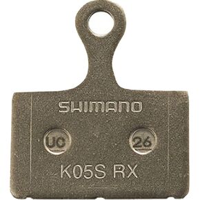 SHIMANO K05S-RX Disc Brake Pad and Spring - Resin Compound, Stainless Steel Back Plate, One Pair