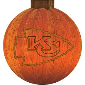 Kansas City Chiefs 12'' Pumpkin Sign