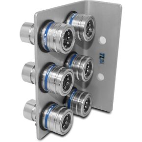 TL39B-6 1/2'' NPT Ag Push/Pull Hydraulic Couplers with Break Away Mounting Bracket - Hydraulic Quick Release Coupling