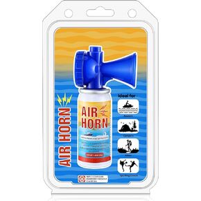 1 Pack Air Horn, 122dB Very Loud Air Horns Can, Heard Up to 1/2 Mile Away, 1.4OZ Small Boat Air Horns for Safety, Meet US Coast Guard Ideal for Boating, Camping, Hiking, Sporting Events