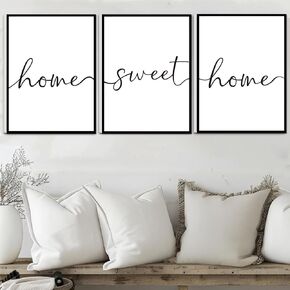 Framed Abstract Wall Art, Modern Boho Black and White Wall Decor Geometric Canvas Wall Art for Living Room Bedroom Bathroom Office, Ready to Hang (Set of 6, 8x10 Inch, Framed) in Kuwait