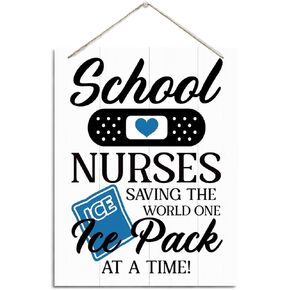 School Nurse Office Decor, Rustic Hanging Wood Plaque Sign, Office Door Hanger, Wall Decoration for School Health Office, Health Clinic Decor, School Infirmary Decor, Gift for School Nurse