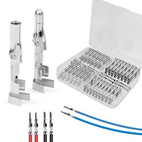JRready 50 Pairs 2.36mm (Standard.093") Pin and Sockets 14-20 AWG, Compatible with Molex Standard.093"1189 1190 Series Male& Female Crimp Terminals, Adapt Standard.093" Connector Housing, ST6414