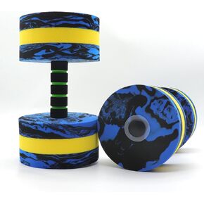 Water Dumbbells, 2 PCS Aquatic Exercise Dumbbells Water Aerobics Workouts Lightweight EVA Foam Pool Weights Dumbvells for Men Women Water Sports Fitness Tools Weight Loss in Kuwait