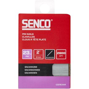 SENCO CZ21EAAR 2" 23 Gauge Pin Nails, Galvanized Finish 2,600 Count Pack