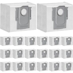 20 Pack Dust Bags Compatible with Roborock S7 MaxV Ultra, S7 Max Ultra, Q5+, Q5 Pro+, Q7+, Q7 Max+, Q5Max+, Q8 Max+, S8+, S8 Pro Ultra, 3.2L Large Capacity Disposable Dust Bags Replacement