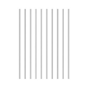 304 Stainless Steel Solid Round Rod, [for Drift Punches Various Shaft DIY Craft Model Plane Model Ship Model Cars] - 3mmx100mm / Silver Tone / 10 Pcs