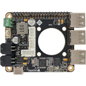 ToqueCAN: 2X CAN, 3X USB and 24V to 5V Raspberry Pi Accessory for Klipper 3D Printers