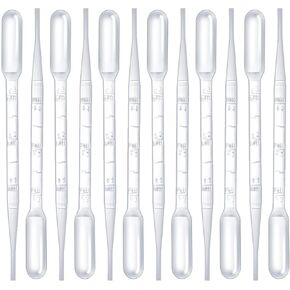 Disposable Plastic Gradient Straws, Progressive Straws, Plastic Droppers, Laboratory Equipment 3ml Calibrated Dropper Suitable for Science Laboratory (100)
