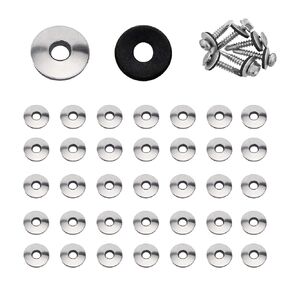 YouU #4.2/4.8/5.5/6.3/8mm Multiple Models Stainless Steel Neoprene EPDM Bonded Sealing Gasket Washers Assortment Kit (4.8x14mm 50pcs)