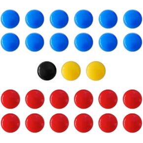 LEAP Soccer Magnets 27 Picese Use to Magnetic Whiteboard 2 Team Sport Goal Player Magnets for Magnetic Clipboard Coach Board