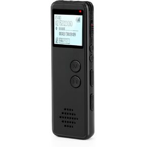64GB Digital Audio Recorder | Crystal-Clear 1536kbps Recording, Voice Activated, Long Battery Life | Ideal for Study, Conference, Interview (T65-0528BS1)