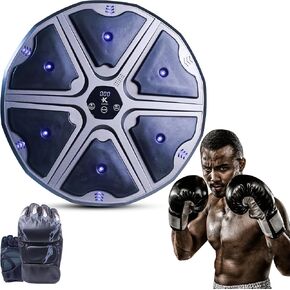Wall Mounted Smart Bluetooth Music Boxing Machine - Electronic Boxing Target Workout Punching Equipment for Home, Indoor, and Gym Fitness