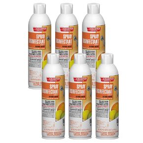 Champion Sprayon Aerosol Spray Disinfectant - Citrus Scent. Case: 6-16.5 oz. Net can.