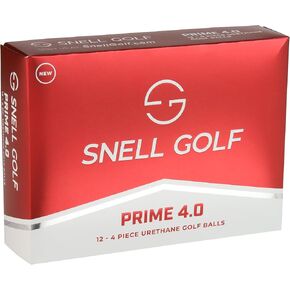Snell Golf Prime 4.0 Golf Ball 4 Piece Construction - New XV3 Urethane Cover - 85-90 Compression Range