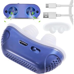 Anti Snoring Devices, Effective Snoring Prevention, Snoring Solution for Men and Women, Unisex Silent Sleep Solution, Electric Breathable Snore Stopper Suitable for All Nose Shapes