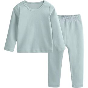 T.H.L.S Girls Toddler Ultra Soft Thermal Underwear Set Long Johns Kids Top & Bottom Knit Base Layer Winter Warm