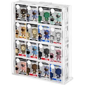 Acrylic Display Protector Case Compatible with Funko Bitty Pop, Clear Bitties Figure Collection Display Stand, Tiered Mini Figurines Shelf for Bittys Collectibles, Miniatures Bitty Display Box