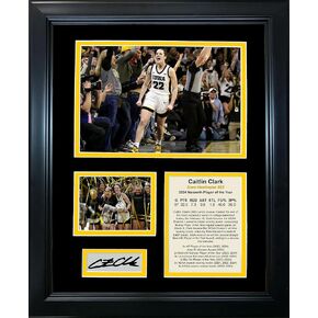 Framed Caitlin Clark 2024 Naismith Player of The Year Scoring Leader Facsimile Laser Engraved Signature Auto NCAA College Basketball 11"x14"Photo Sig Collage in Kuwait