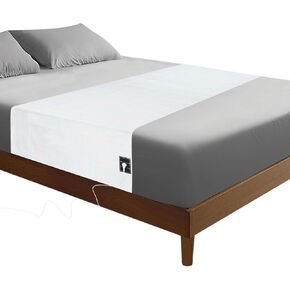 Grounding Sheets, Grounded Half Sheet 24"x110" Fit All Bed Sizes, Earth Connected Sheets for Improved Sleep, 95% Organic Cotton 5% Silver Fiber with Grounding Cord (White, 1 Pack)