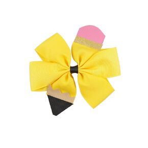 Pencil Hair Clips Yellow School Bow Pencil Hairpin Hairclips Yellow Bowknot BBG29 (-Set A)