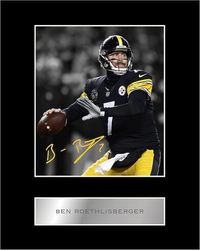 Ben Roethlisberger Print Signed Mounted Photo Display #05 Printed Autograph Picture in Saudi Arabia