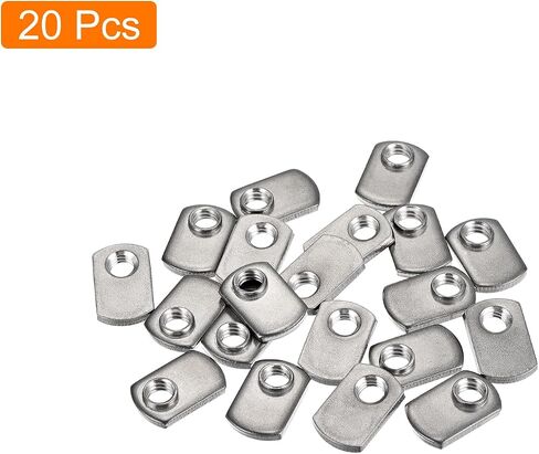 uxcell Slide in T-Nut with Offset Thread, 20Pcs 5/16"-18 304 Stainless Steel T Nuts for T Track Extrusions in Saudi Arabia