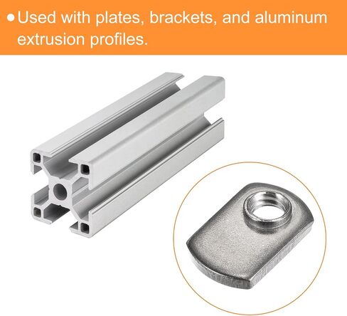 uxcell Slide in T-Nut with Offset Thread, 20Pcs 5/16"-18 304 Stainless Steel T Nuts for T Track Extrusions in Saudi Arabia