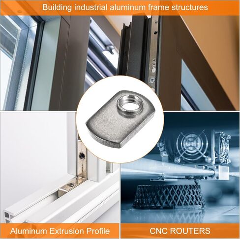 uxcell Slide in T-Nut with Offset Thread, 20Pcs 5/16"-18 304 Stainless Steel T Nuts for T Track Extrusions in Saudi Arabia