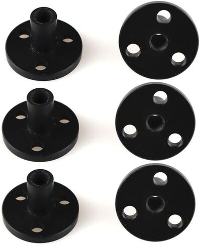 6PCS Diameter 8mm Silent TR8x8 Lead Screw POM Nut, Thread Screw Nuts Replacing Brass nut for 3D Printer and CNC (2mm Pitch 8mm Lead), Black in Saudi Arabia